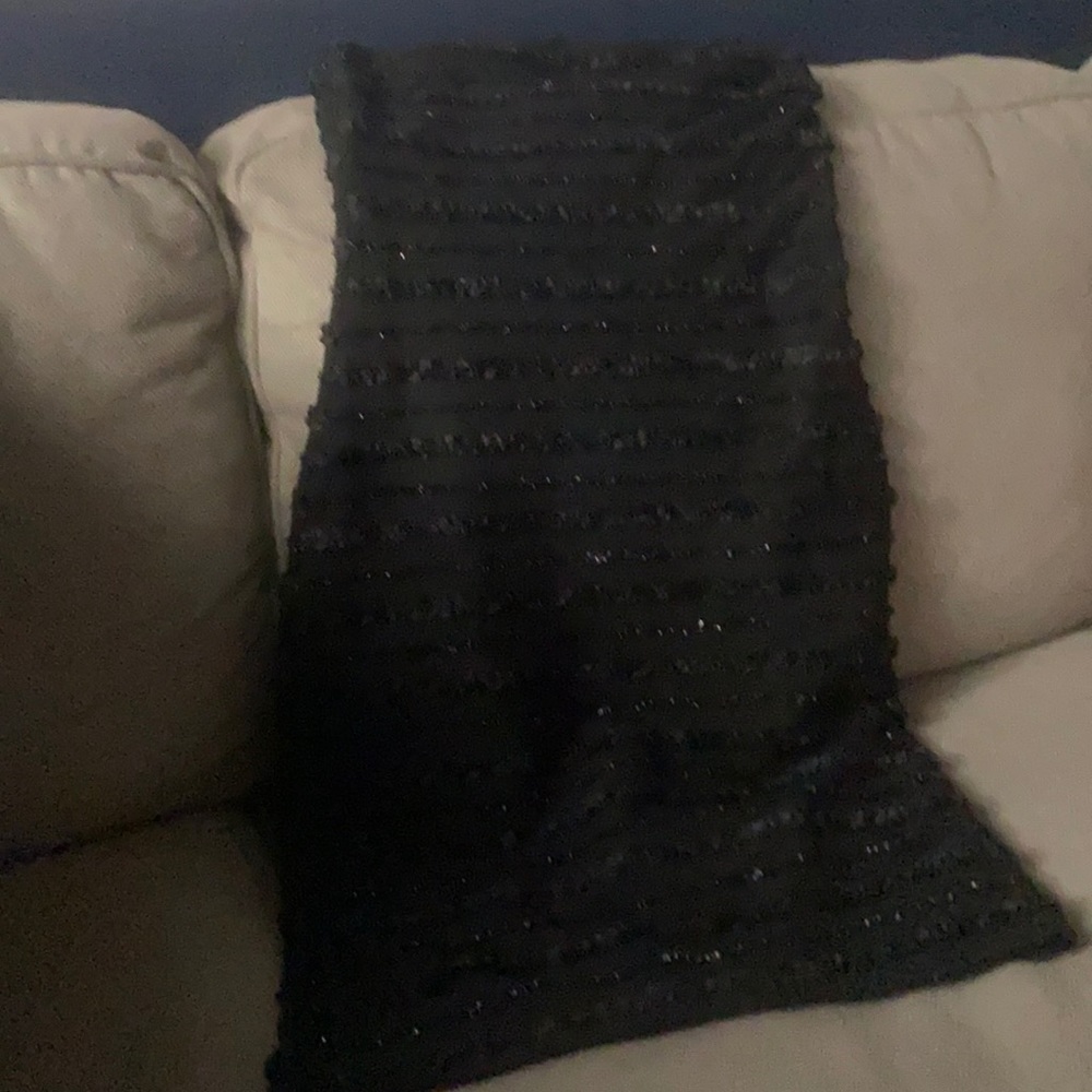 Black strapless dress